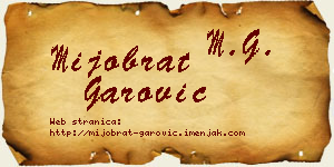 Mijobrat Garović vizit kartica